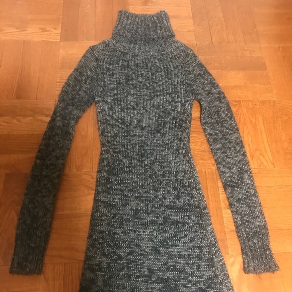 Vintage Two-Toned Black & Grey Sweater Dress - Picture 3 of 4